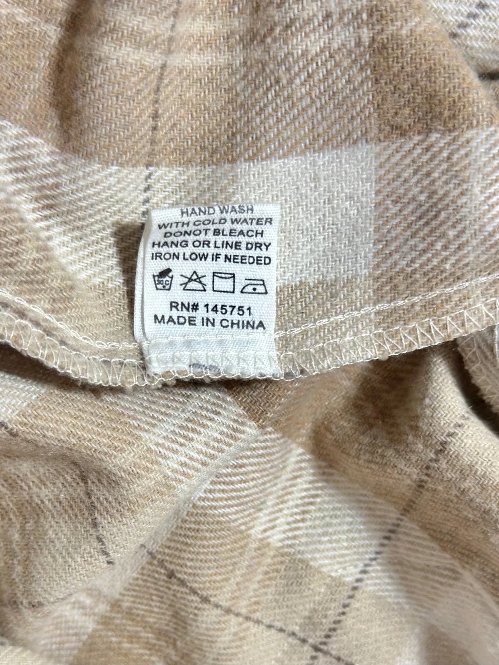 Altar'd State Beige Plaid Utility Shacket